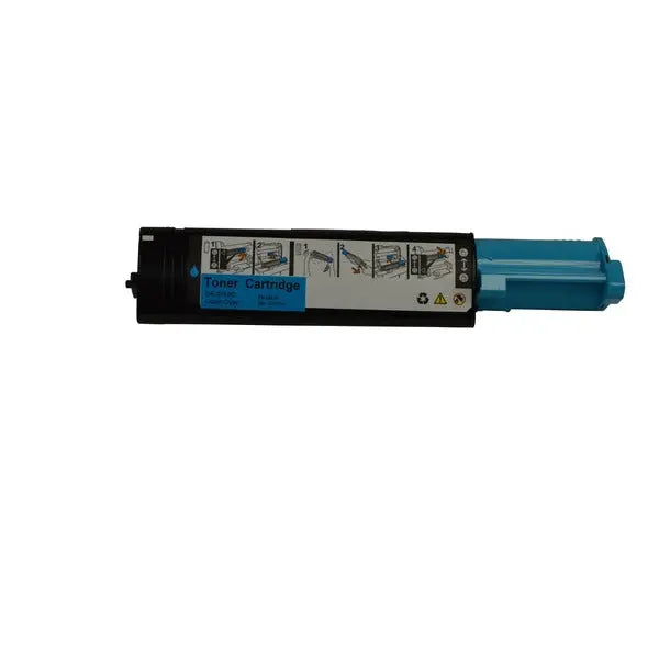 3010 Cyan Premium Generic Toner cartridge, vibrant cyan color, remanufactured for high-quality printing.