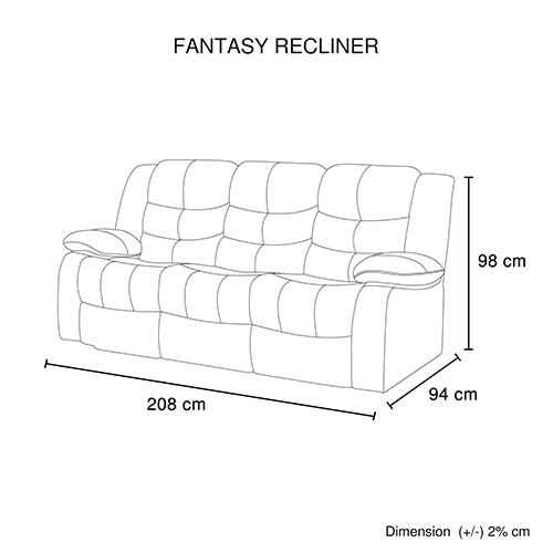 3+2 Seater Recliner Sofa in Faux Leather, Brown color, showcasing plush cushions and wide armrests, perfect for a cozy lounge setting.