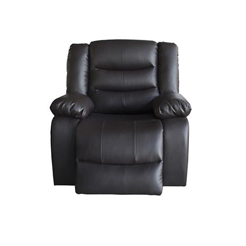 3+2+1 Seater Recliner Sofa in Brown Faux Leather with plush cushions and wide armrests, designed for comfort and style.