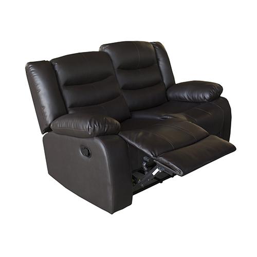 3+2+1 Seater Recliner Sofa in Brown Faux Leather with plush cushions and wide armrests, designed for comfort and style.