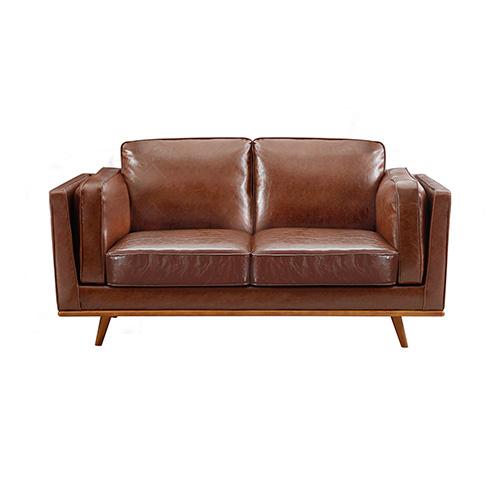 3+2+1 Seater Sofa Brown Leather Lounge Set featuring plush cushions and solid wooden legs, perfect for modern living rooms.