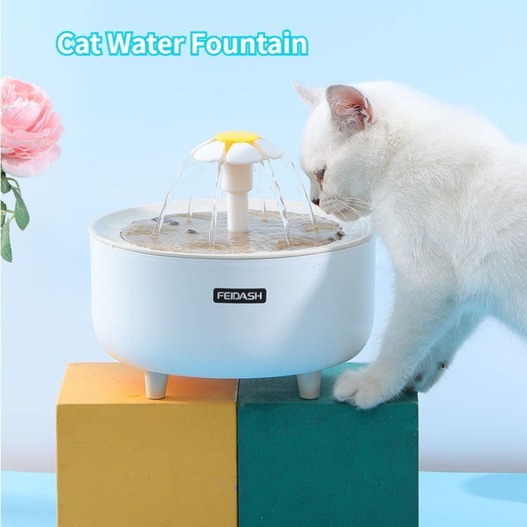 346578 Pets Automatic Circulation Filter Cat Flowing Drinking fountain with a stylish wood grain design, featuring a large water capacity and silent pump.