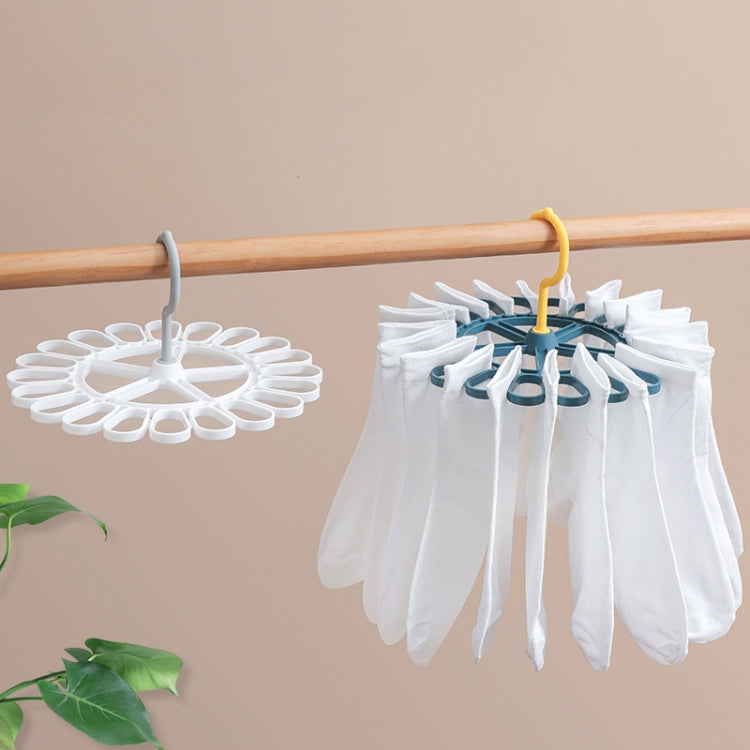 360 Degree Rotatable Sock Hanger with 20 clips, designed for drying socks and small clothing items efficiently.