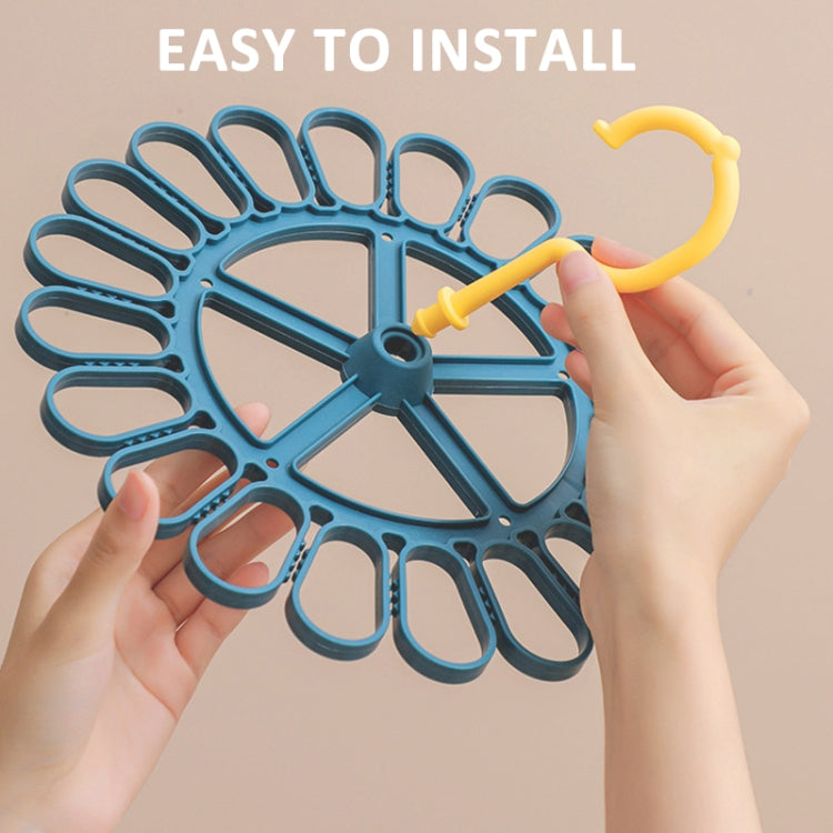 360 Degree Rotatable Sock Hanger with 20 clips, designed for drying socks and small clothing items efficiently.