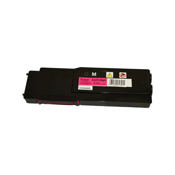 A premium generic magenta toner cartridge designed for laser printers, featuring a sleek design and vibrant color for high-quality printing.