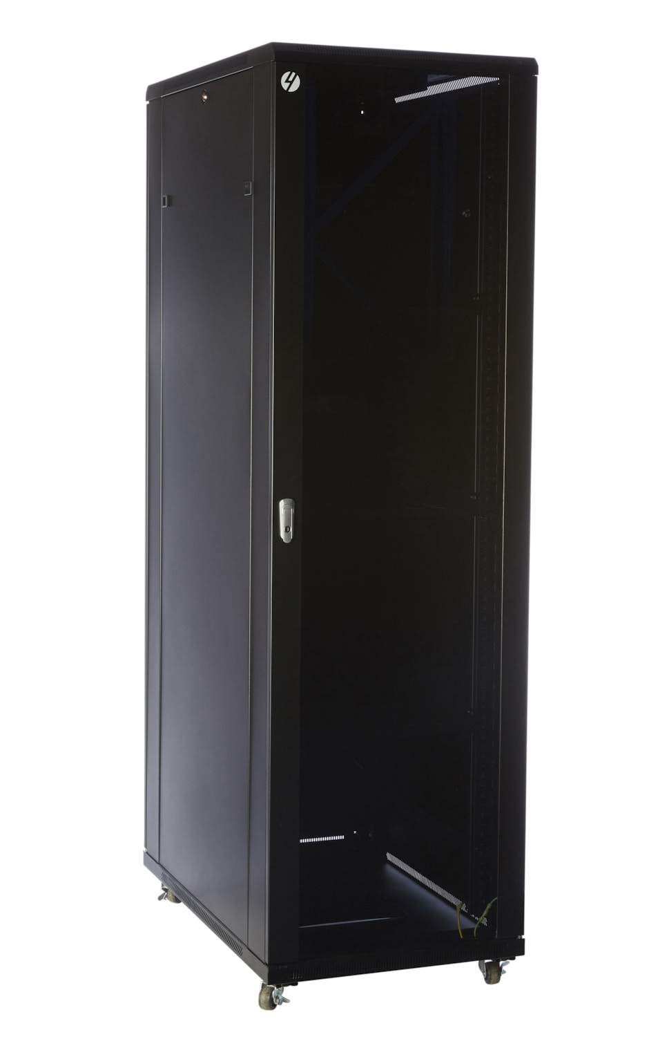 37RU 600mm Wide x 1000mm Deep Server Rack with lockable glass door and cold-rolled steel construction.