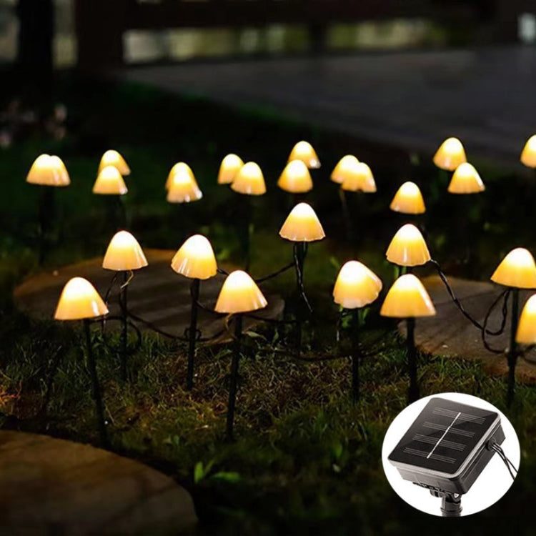 3.8m Solar Mushroom Lawn Light with 10 LEDs, showcasing its waterproof design and vibrant illumination for outdoor gardens.