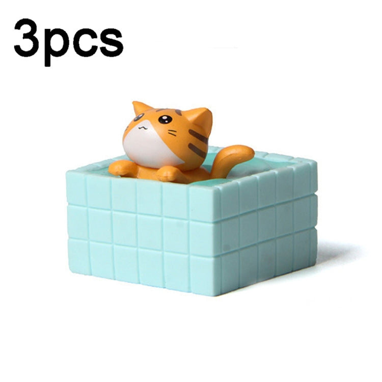 3D Cute Bath Cat Fridge Sticker, a resin decorative piece featuring a playful cat design, perfect for home and office decor.