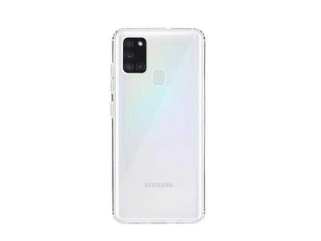 3SIXT PureFlex Clear Case for Samsung Galaxy A21s, showcasing its lightweight and transparent design with anti-yellowing technology.