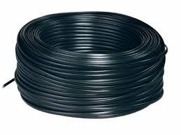 4 Core Flat Black cable, 100 meters long, designed for electrical applications with a sleek flat profile.