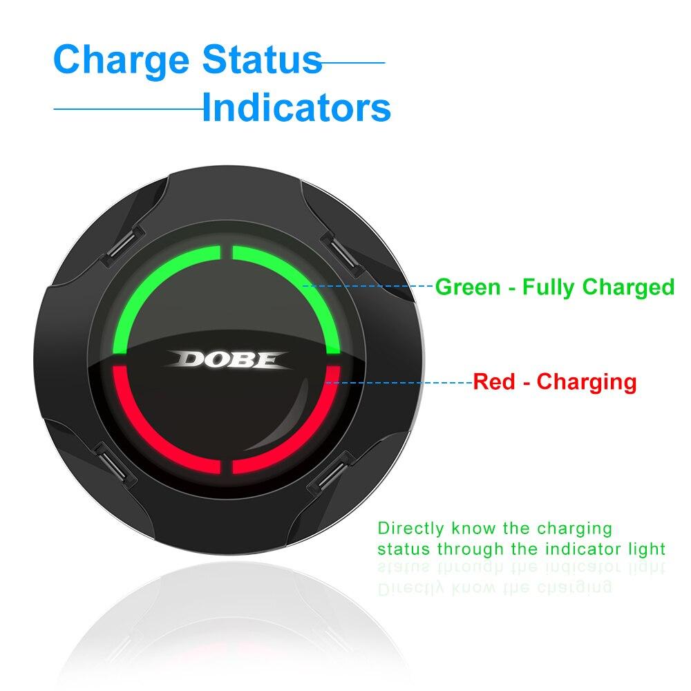 4 In 1 USB Charging Dock Station for Nintendo Switch with LED indicator and Type-C charger, designed to hold and charge Joy-Con controllers.