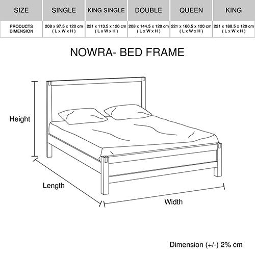 4 Pieces Bedroom Suite featuring a Solid Wood Veneered Acacia Bed, two bedside tables, and a tallboy, showcasing a minimalist design and vintage style.