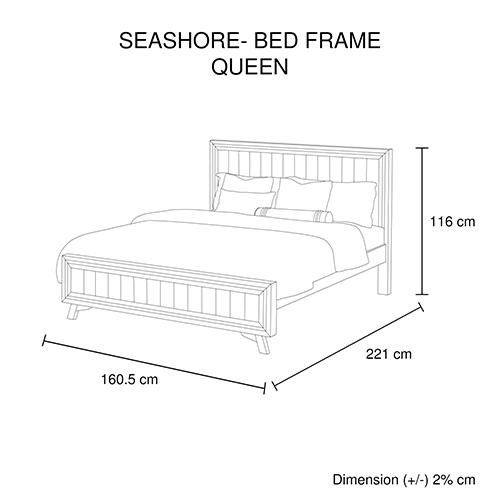 4 Pieces Bedroom Suite featuring a Queen Size Bed, two bedside tables, and a tallboy dresser made from durable acacia wood with a silver brush finish.