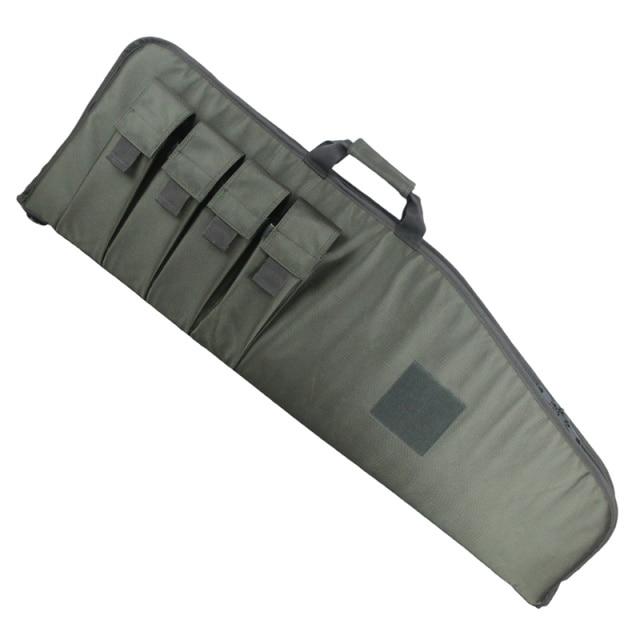 40 inch military tactical bag with gun holster, designed for hunting and airsoft, made of durable polyester material.