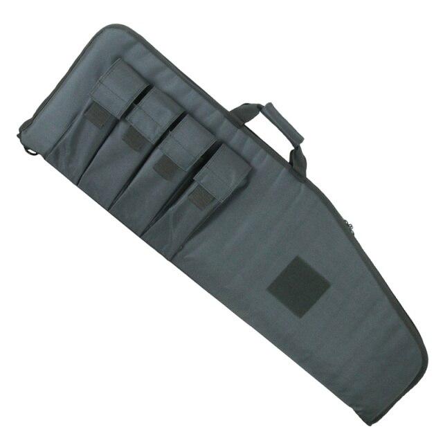 40 inch military tactical bag with gun holster, designed for hunting and airsoft, made of durable polyester material.