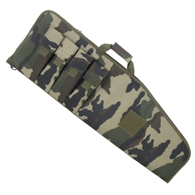 40 inch military tactical bag with gun holster, designed for hunting and airsoft, made of durable polyester material.