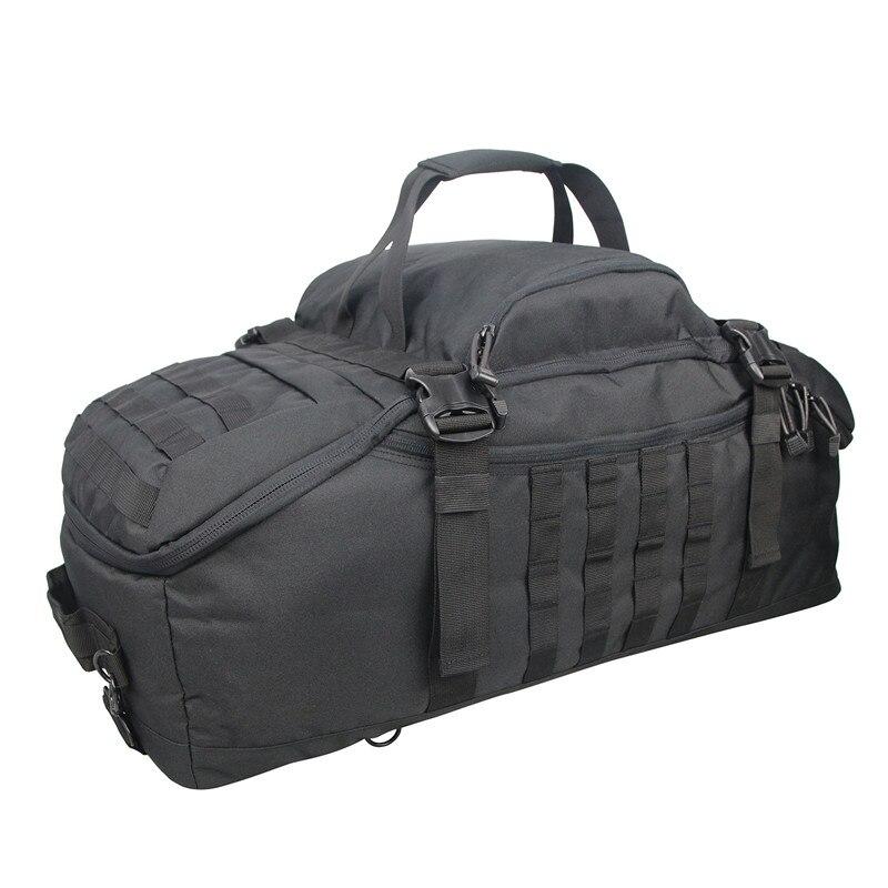 A collection of 40L, 60L, and 70L waterproof travel bags in various colors, showcasing their large capacity and durable design.