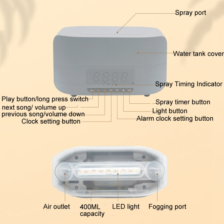 400ml Simulation Flame Humidifier with essential oil and flame effect, designed for aromatherapy and home use.