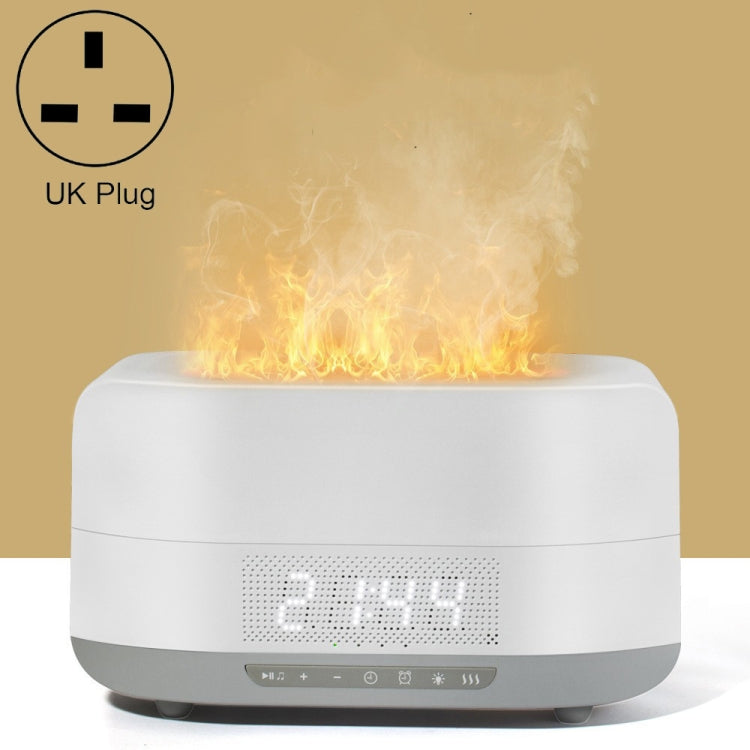 A stylish 400ml Simulation Flame Humidifier with a simulated flame effect, designed for aromatherapy and home use.