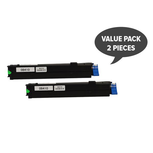 Two 43979103 Generic Toner Cartridges designed for OKI printers, showcasing their sleek design and premium quality.