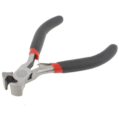 4.5 inch End Nipper Pliers with rubber handle and silver drop-forged head, ideal for cutting and pulling tasks.