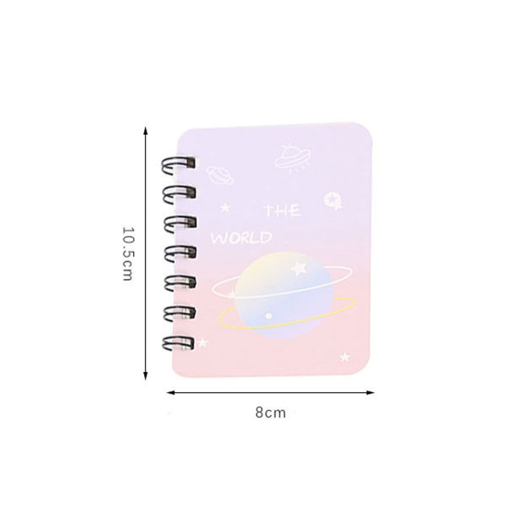 4books Set A7 Side Flip Loop Book, portable mini notebook diary with thickened paper and rounded edges, ideal for writing and sketching.