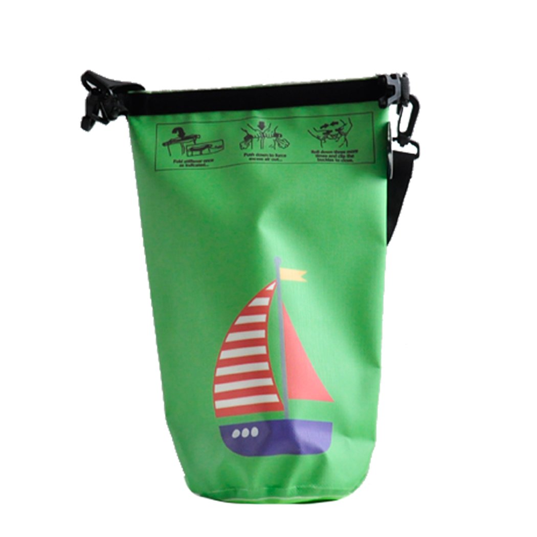 4L waterproof beach bag made of durable 500D PVC fabric, ideal for outdoor activities like kayaking and boating.