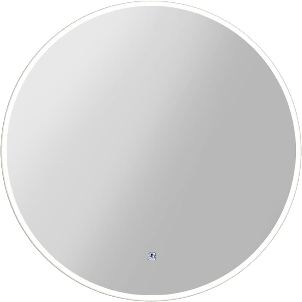 50cm round LED wall mirror with fog-resistant technology and adjustable lighting, perfect for bathroom decor.