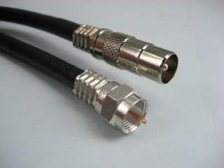 500mm RG6 Quad F to Pal Lead cable with F-Type Male and Pal Male connectors, showcasing its durable construction.