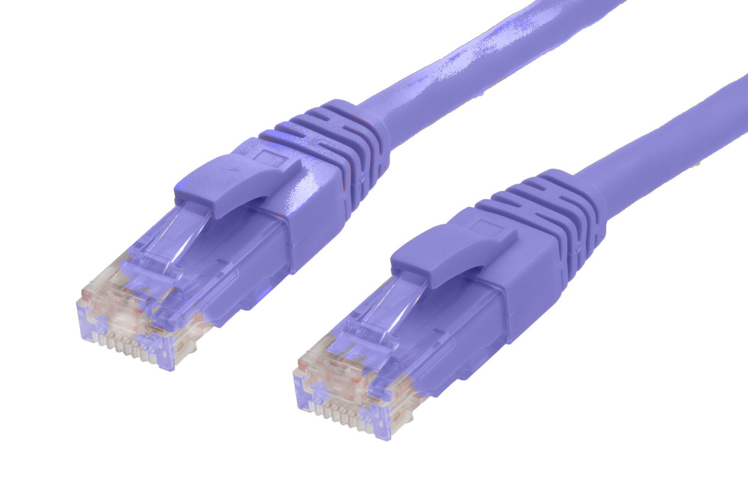 50m RJ45 CAT6 Ethernet Cable in purple, showcasing its durable PVC jacket and gold plated connectors.