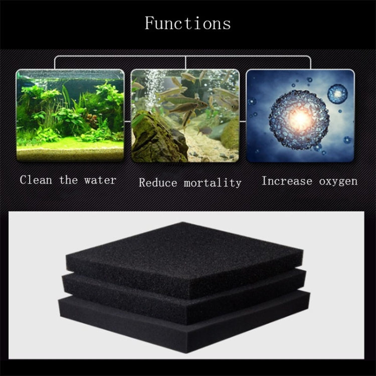 50x50x4cm Small Hole Fishing Tank Filter Cotton designed for effective aquarium filtration, showcasing its dense pore structure and thickened material.