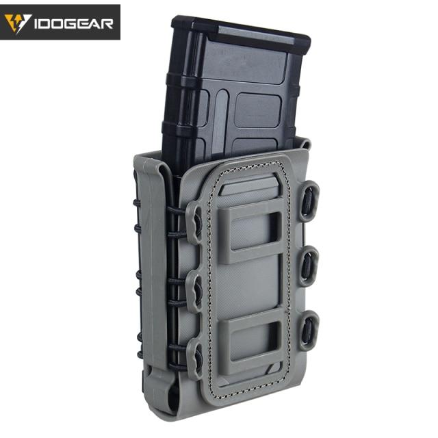 5.56mm 7.62mm Fast Mag Pouch in black, showcasing its durable nylon material and Molle attachment system.