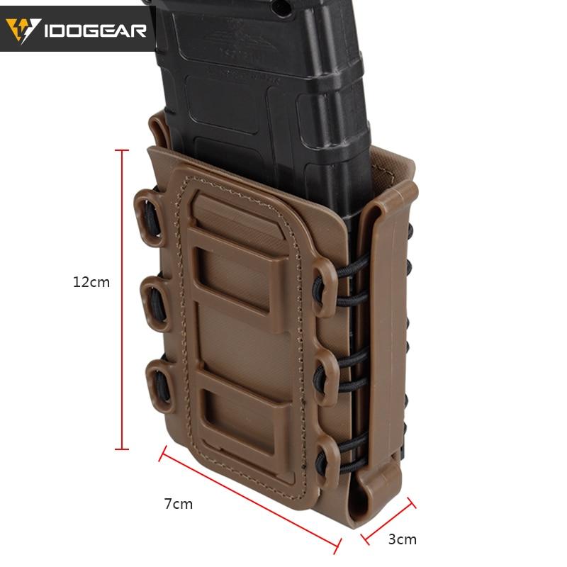 5.56mm 7.62mm Fast Mag Pouch in black, showcasing its durable nylon material and Molle attachment system.