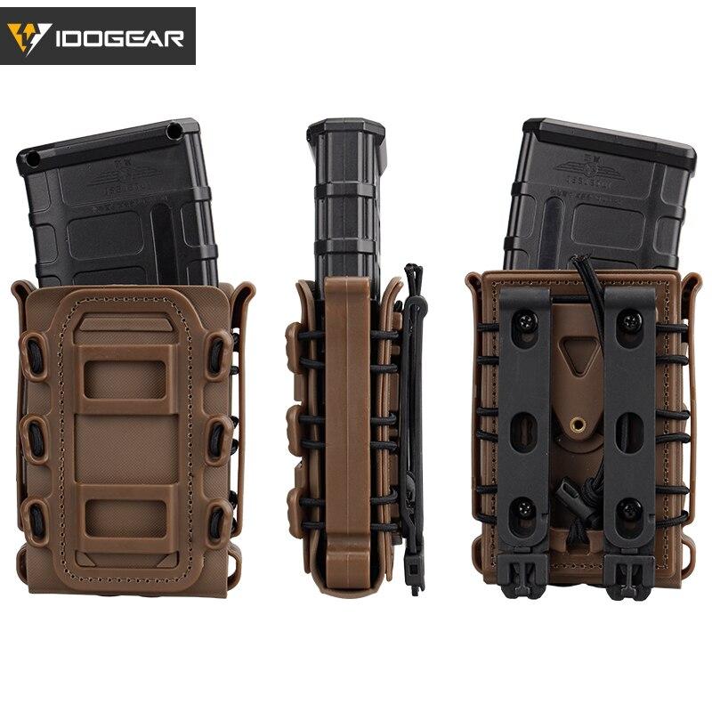 5.56mm 7.62mm Fast Mag Pouch in black, showcasing its durable nylon material and Molle attachment system.