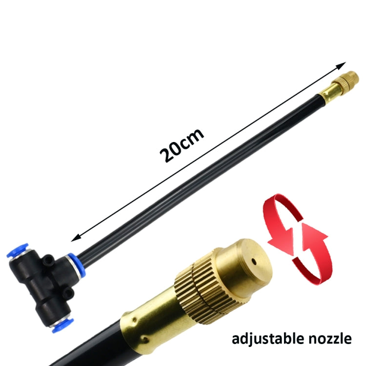 5m Brass Misting Nozzles Kit with adjustable nozzles and flexible hose for garden watering.