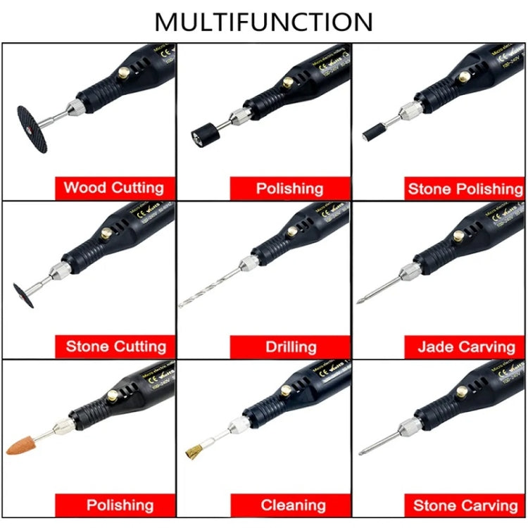 70pcs Mini Electric Speed Adjustable Engraving Pen set with various accessories for engraving and polishing.