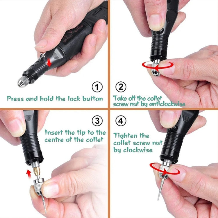 70pcs Mini Electric Speed Adjustable Engraving Pen set with various accessories for engraving and polishing.