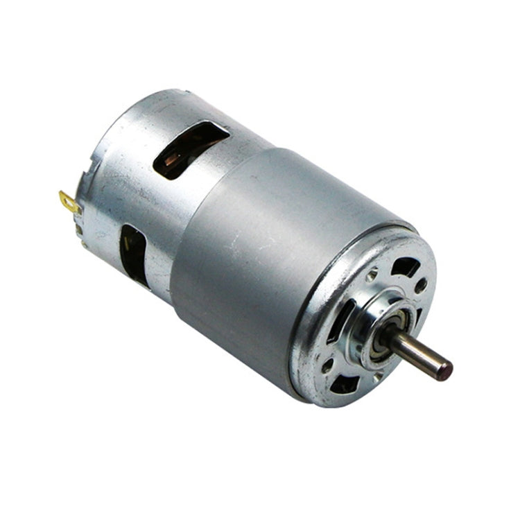 775 Spindle Motor showcasing its high-speed design, double ball bearings, and compact size, ideal for various applications.