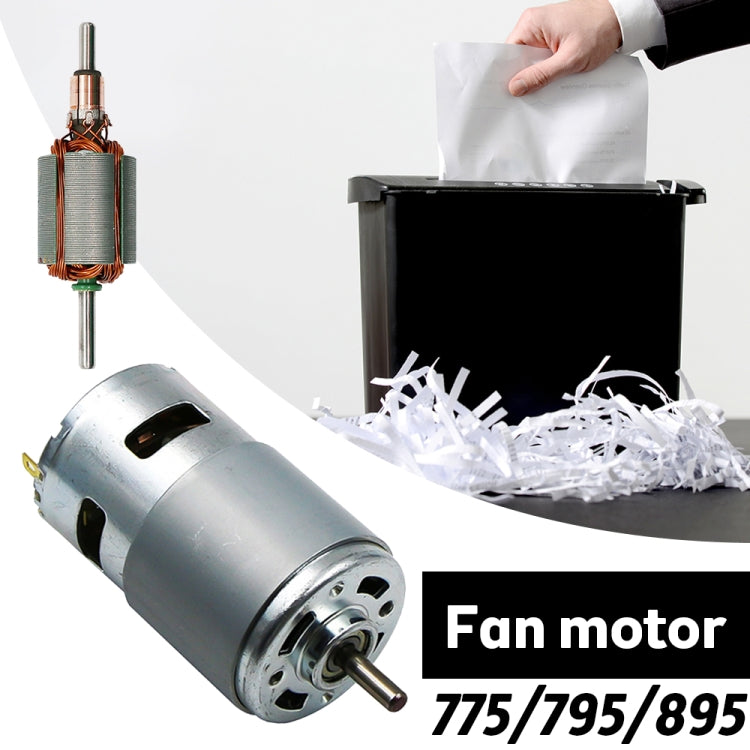 775 Spindle Motor showcasing its high-speed design, double ball bearings, and compact size, ideal for various applications.