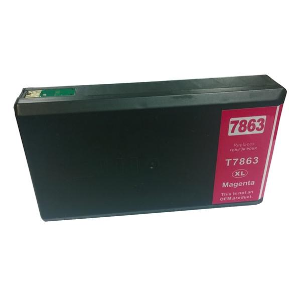 A 786XL Pigment Magenta Generic Ink Cartridge showcasing its vibrant color and professional design.