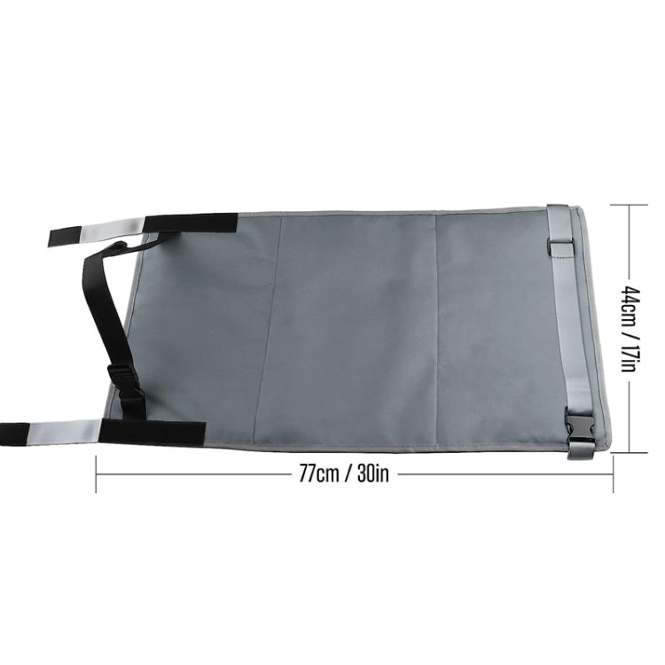 Kids Airplane Seat Extender, 79 x 44cm, portable travel seat with anti-slip design and adjustable buckle for child safety.