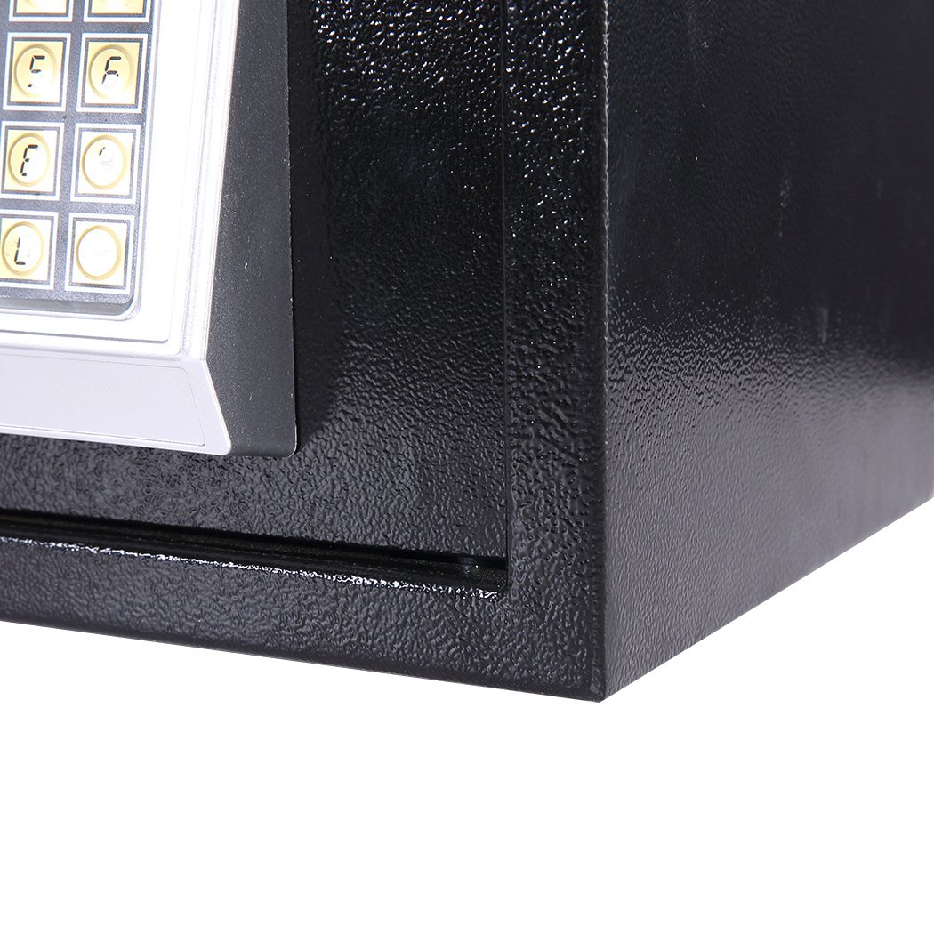 8.5L Electronic Safe Digital Security Box in black, featuring a digital keypad and emergency keys, designed for home and office use.