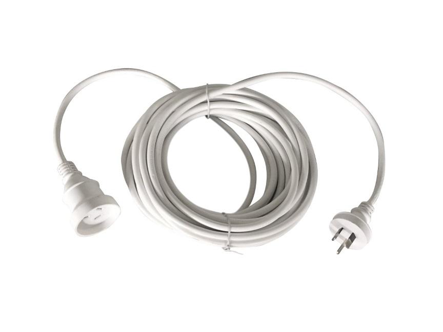 8WARE AU Main Power Extension Lead, 10m length with male and female connectors, suitable for indoor and outdoor use.