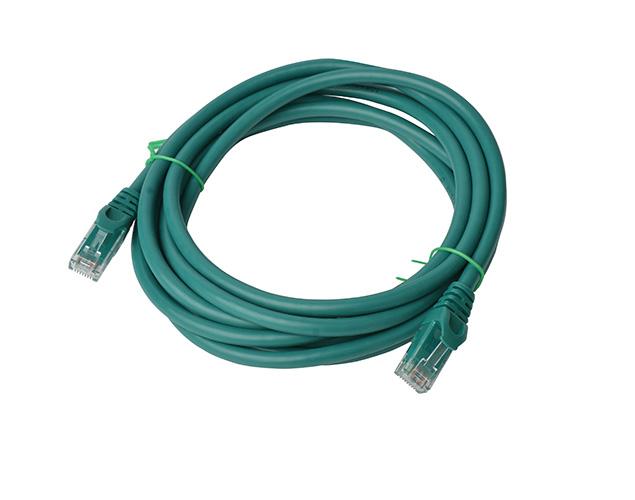 8WARE Cat6a UTP Ethernet Cable 3m in green color, featuring a snagless design and full copper core for high-speed connectivity.