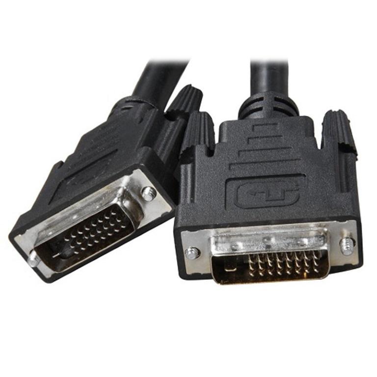 8WARE DVI-D Dual-Link Cable 1.5m with Dual-Link DVI-D Male connectors, showcasing its 28 AWG thickness and robust design.