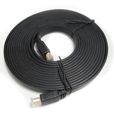 8WARE High Speed HDMI Flat Cable 5m Male to Male with gold plated connectors and flat design for easy installation.