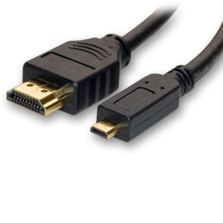 8WARE Micro HDMI to High Speed HDMI Cable 1.5m with Ethernet, showcasing connectors and cable design.