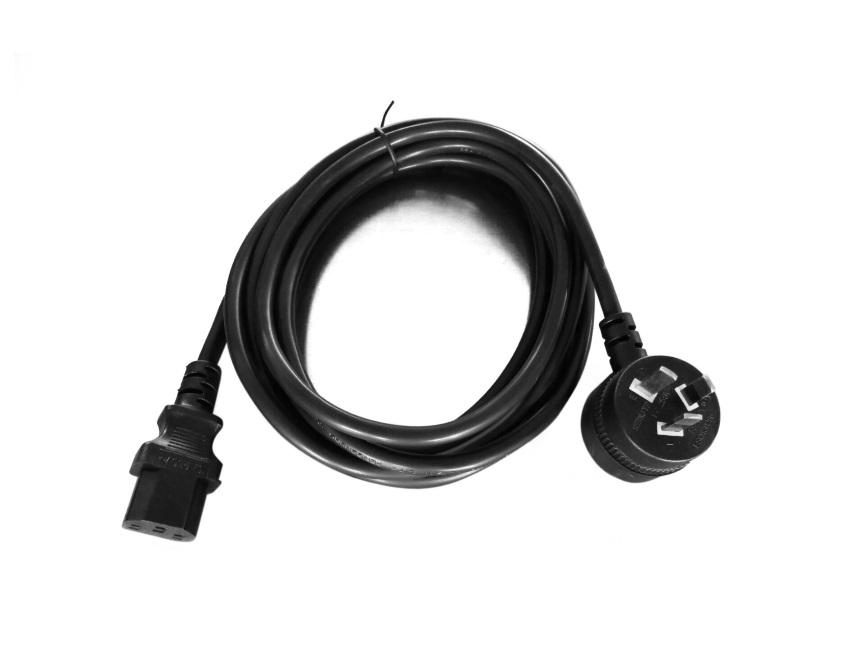 8WARE Power Cable 3m with 3-Pin AU Male and dual IEC C13 Female connectors, ideal for powering multiple devices.