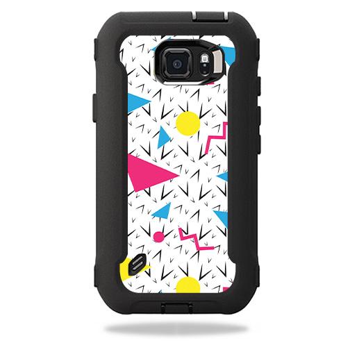 90s Fun skin for OtterBox Defender Galaxy S6 Active, showcasing vibrant design and premium finish options.