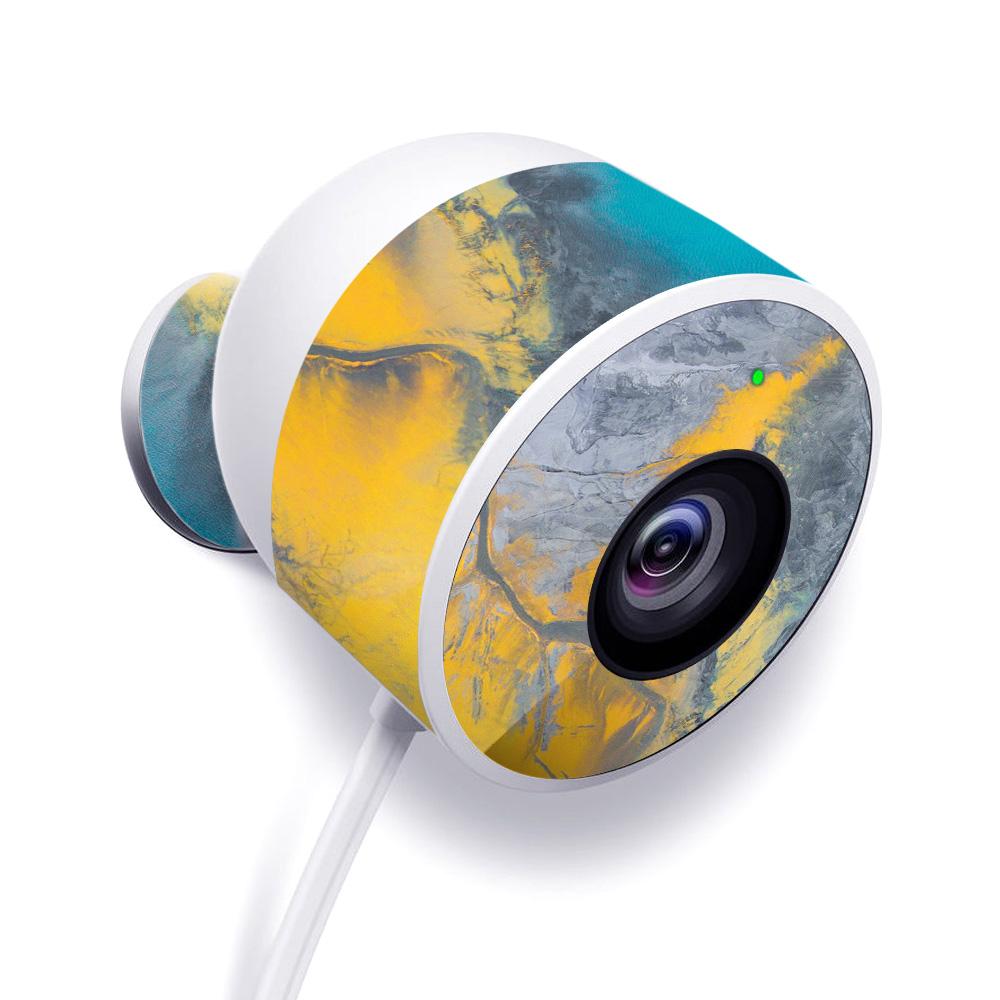 Colorful 90s Fun skin for Nest Outdoor Security Camera, showcasing vibrant patterns and textures.